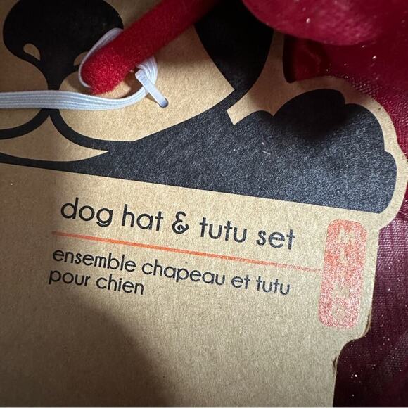 Pup Crew Pet Dog Devil Horns & Red Tutu Halloween Costume Set NWT Size M/L - Picture 3 of 4